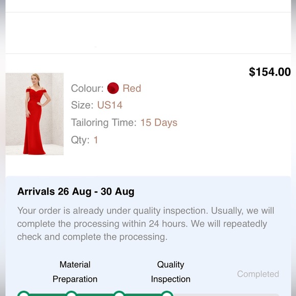 Red formal dress - bridesmaid, prom, mermaid - Picture 7 of 8